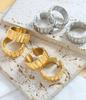 Marke Europäischer Stil Gerippter Streifen Offener Zeigefinger Ring - 18 Karat Gold Titanstahl Schmuck