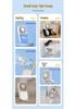 Portable Neck-Hanging Fan with Makeup Mirror, Foldable Phone Holder, and Charging Capability