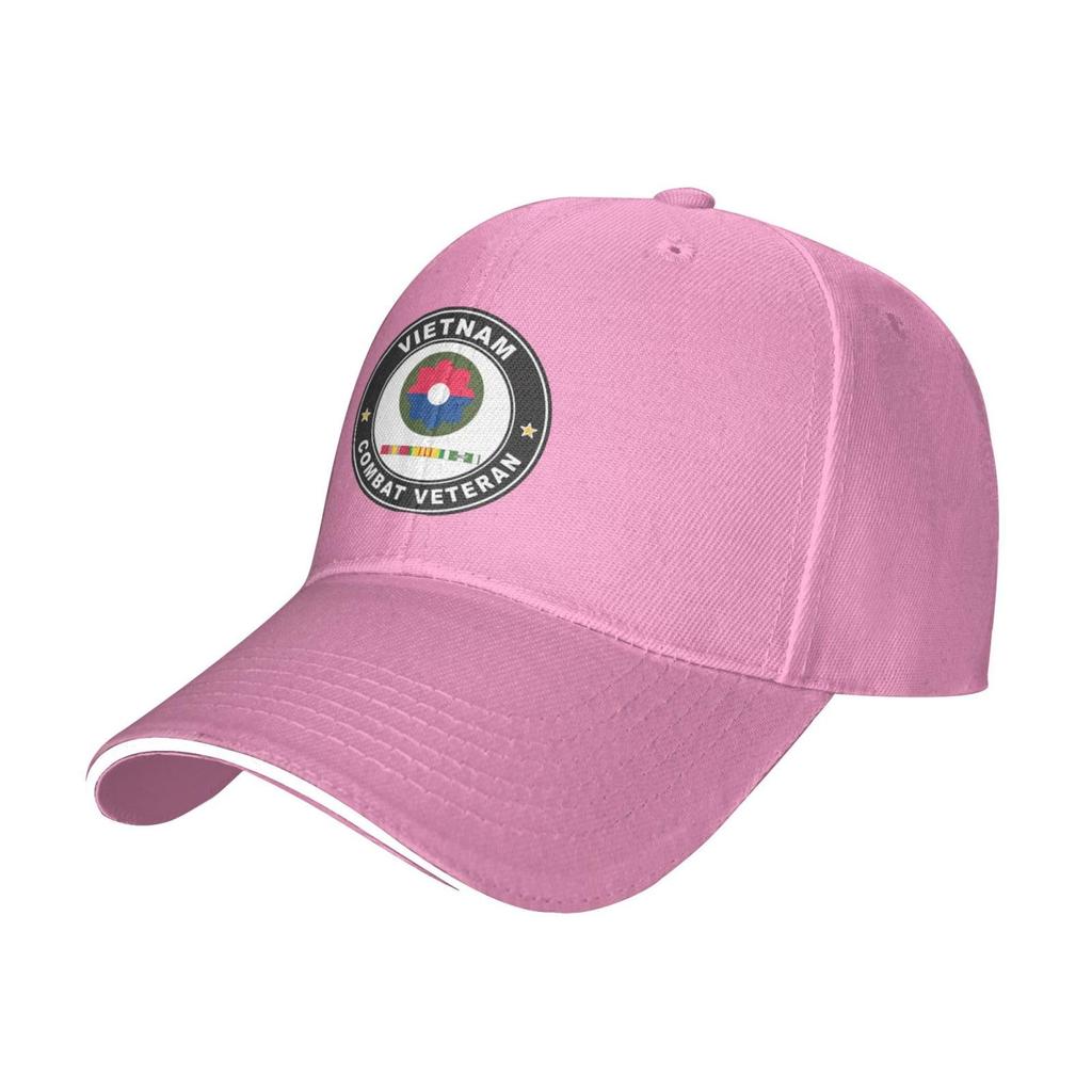 9th Infantry Division Vietnam Combat Veteran with Ribbons Adjustable Baseball Cap Unisex Sandwich Dad Hat Golf Hat