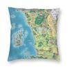 Forgotten Realms Faern Map Square Pillowcase Polyester Linen Velvet Creative Zip Decor Car Cushion Cover