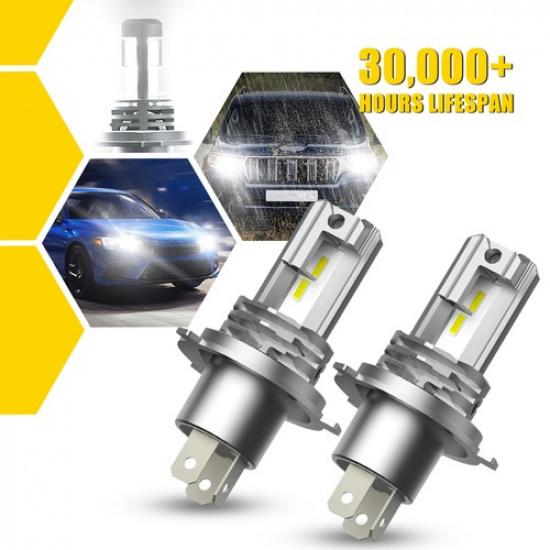 H4/9003 2PCS Super 6000K LED White Bright Set Headlight Bulb AUXITO Plug&Play