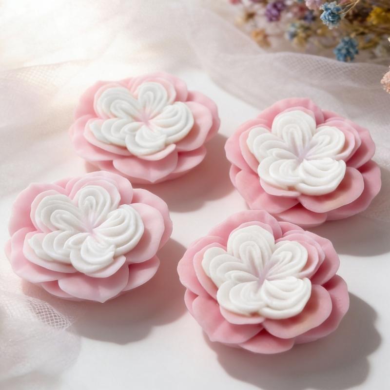 Multipurpose Flower Shape Silicone Mould Austin Rose Silicone Candle Molds for Epoxy Resin Candle Soap Home Decoration
