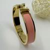H Letter 12MM Enamel Titanium Steel Bracelet - European & American Fashion Bangle