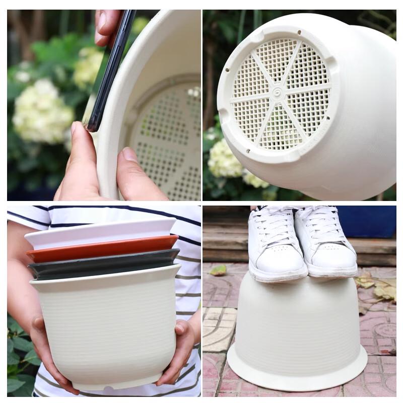 Nordic Resin Flower Pot with Tray