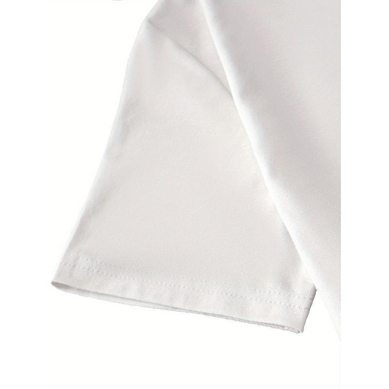 European Size Plus Size - Charming White And Blush Cherry Blossoms On a Black Background, Women'S Printed Casual Round-Neck Short-Sleeve Top