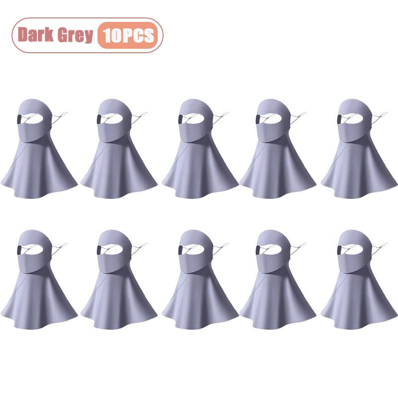 1-10PCS Ice Silk Face Mask Women Cooling Breathable UV Protection Eye Cover Summer Sun Mask Dustproof Stylish Face Gaiter