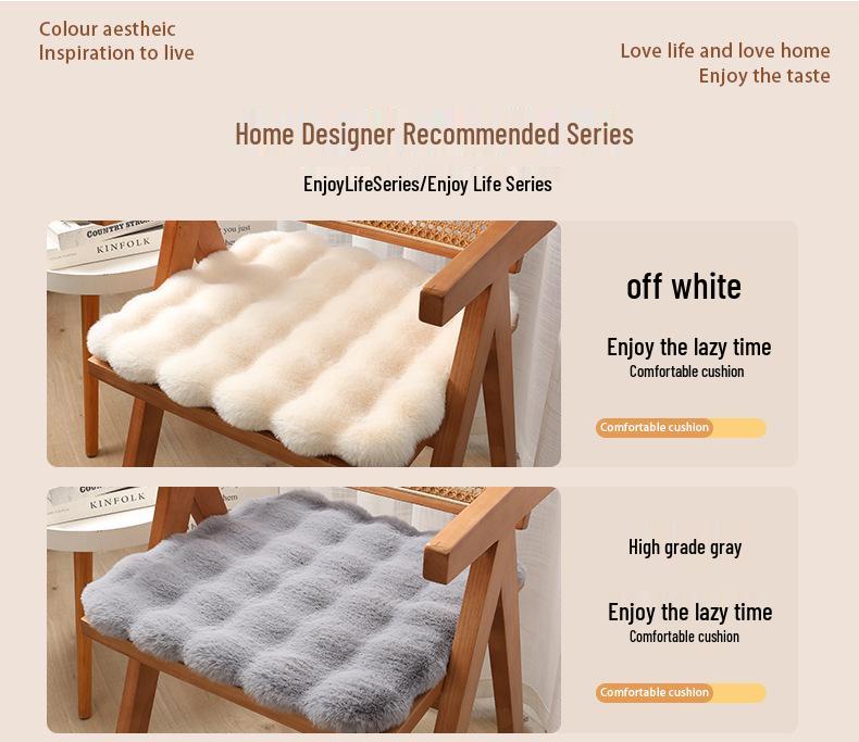 Plyšový bublinkový fleecový polštář na jídelní/kancelářskou židli pro dlouhé sezení