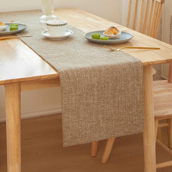 Thickened Linen Solid Colour Home Light Luxury Home Flat Corner Bed Flag Western Style Restaurant Decoration Office Table Flag