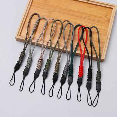 Paracord Keychain Lanyard High Strength Parachute Cord Survival Backpack Keychain Flashlight Camera Anti-lost Hanging Rope