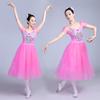 Long Romantic Ballet Tutu Blue Ballet Dress Performance Clothes Swan Lake Ballerine Women Fairy Costume