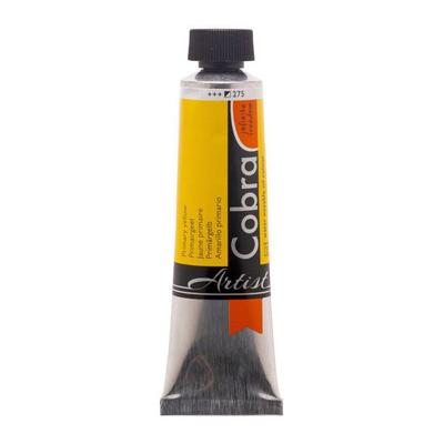Oil Paint - Cobra - Primary Yellow - 40ml Tube - Watermixable - Artists