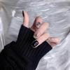 White Wearing Black Nail Art Short Handmade Rhinestone Highend Patches Nail