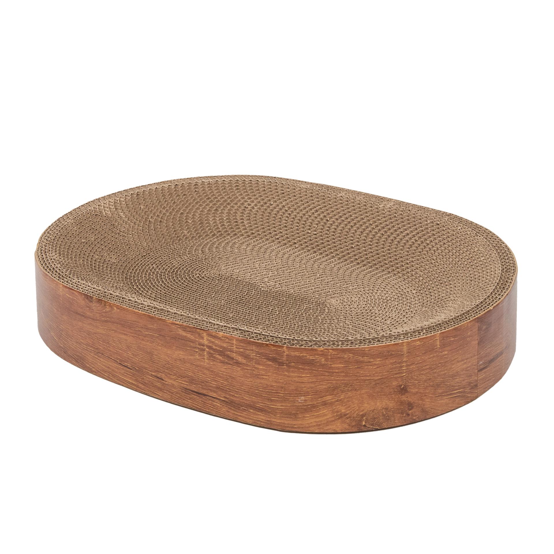 Oval Cat Scratching Bed with Corrugated Paper for Kittens