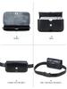 Black Angel Italian Leather Waist Pack for 6.9-inch Phones