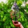 Seven Chakra Crystal Tree Showpiece for Good Luck Home Decor Item Bonsai Money Tree Plant Gift Item Figurine Standard Multicolour