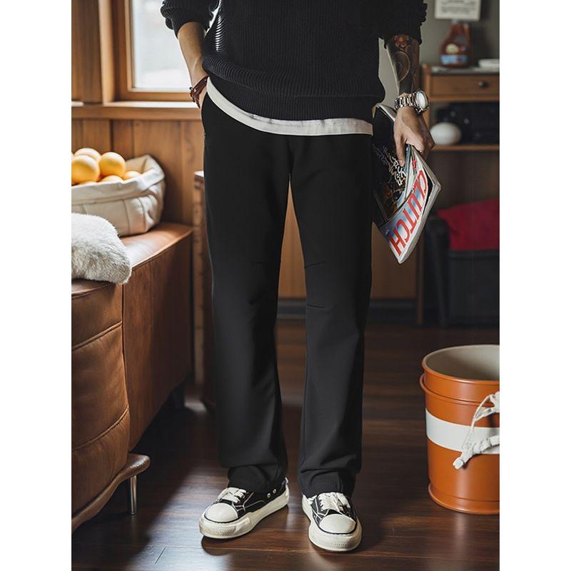 Mountain-Style Outdoor Functional Sports Softshell Pants for Men, Autumn and Winter Workwear Pants, Export Men's Straight-Leg Casual Long Pants