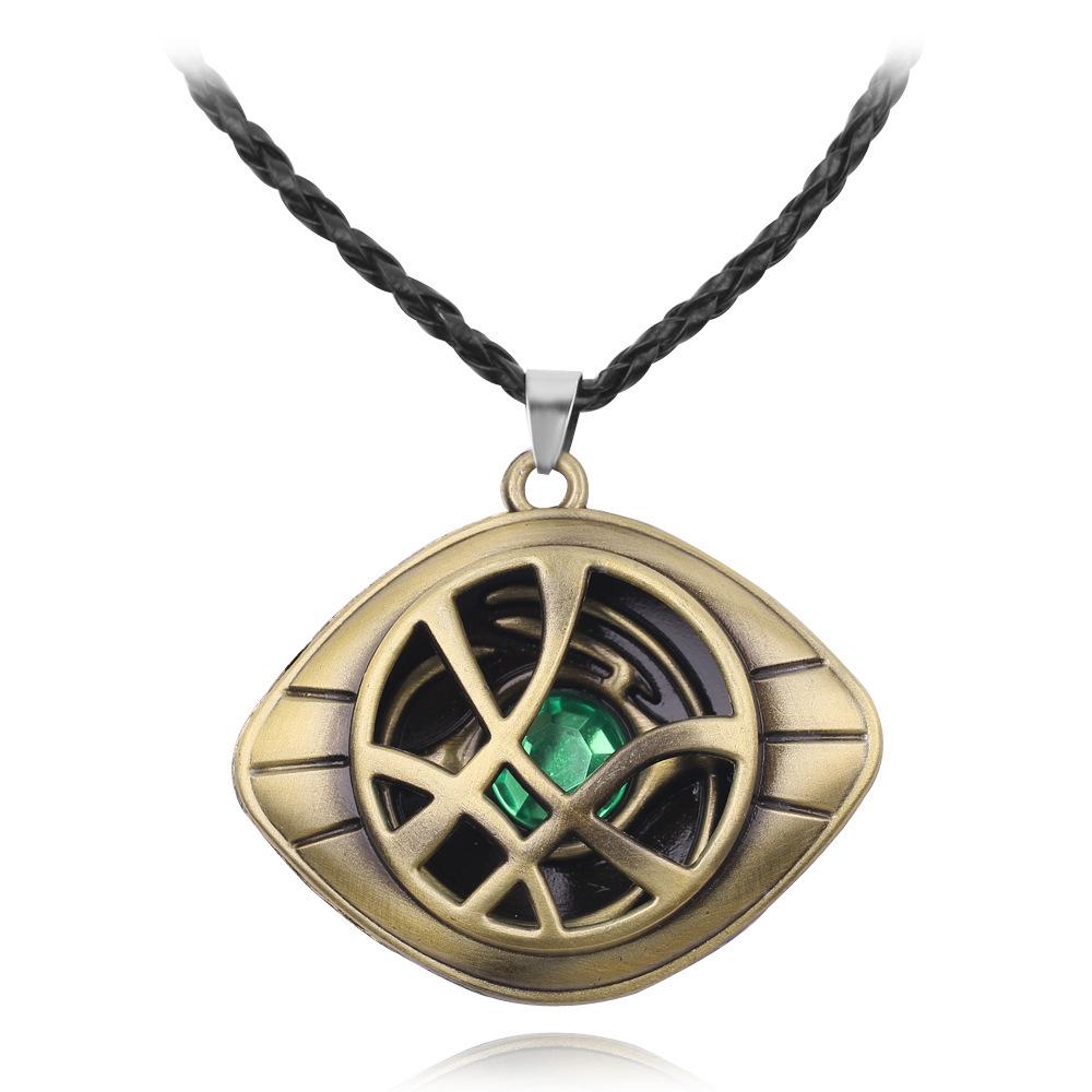 European and American Doctor Strange Eye of Agamotto Necklace Marvel Necklace 60CM