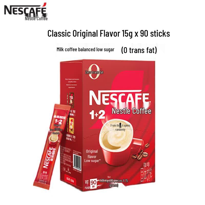Nestlé 3-in-1 Instant Coffee 1+2 Original Low Sugar