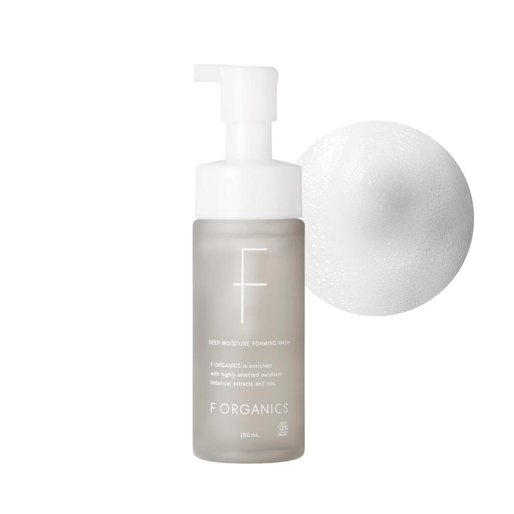 F Organics Deep Moisture Foaming Facial COSMOS ORGANIC Certified Wash, 150mL, Foam,