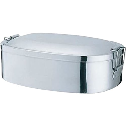 Aoyoshi ZEBRA Bento Box, 15cm, Stainless Steel, Approx. 620ml, Dishwasher Safe, Oval, 061899