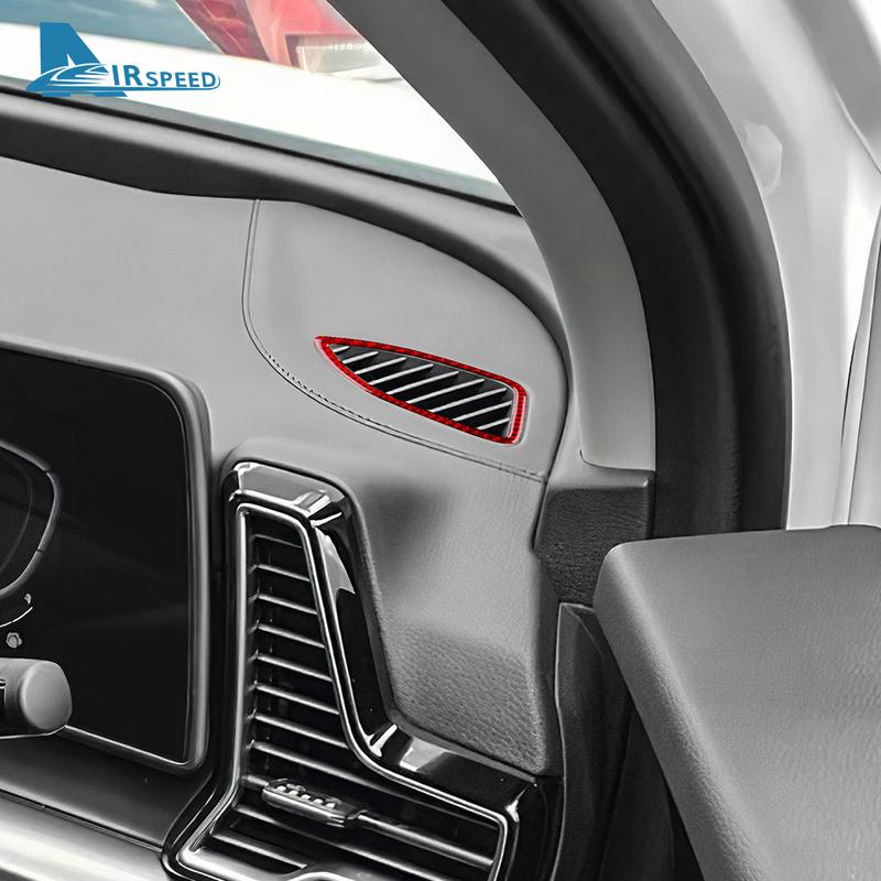 Real Soft Carbon Fiber Sticker For Kia Sportage   2024 2025 LHD RHD Car Air Vent Outlet Frame Interior Trim Accessories