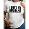 European sizes Simple Black Letter Print Casual Round Neck Women's Short Sleeve Top for Spring and Summer