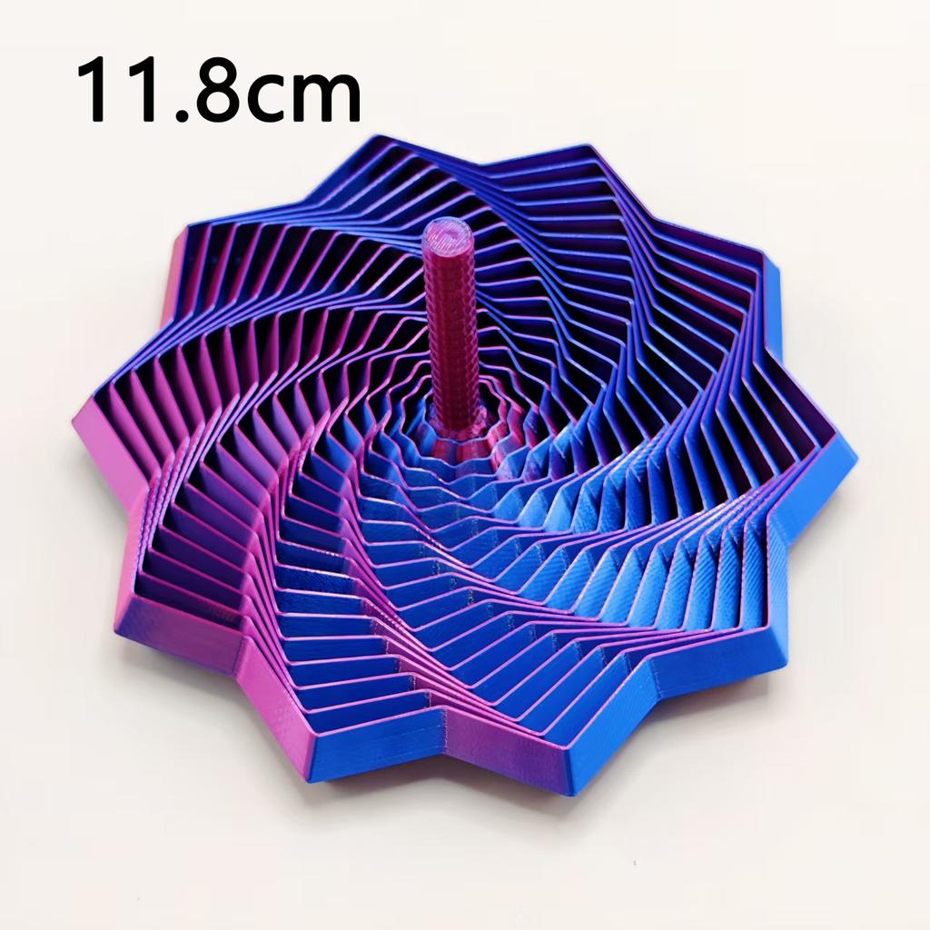 3D-Druck Erweiterte Sensorische Fidget Stern Modell Visuelle Illusion Sechseck Wirbelnde Spirale Ornamente Stressabbau Brettspiel