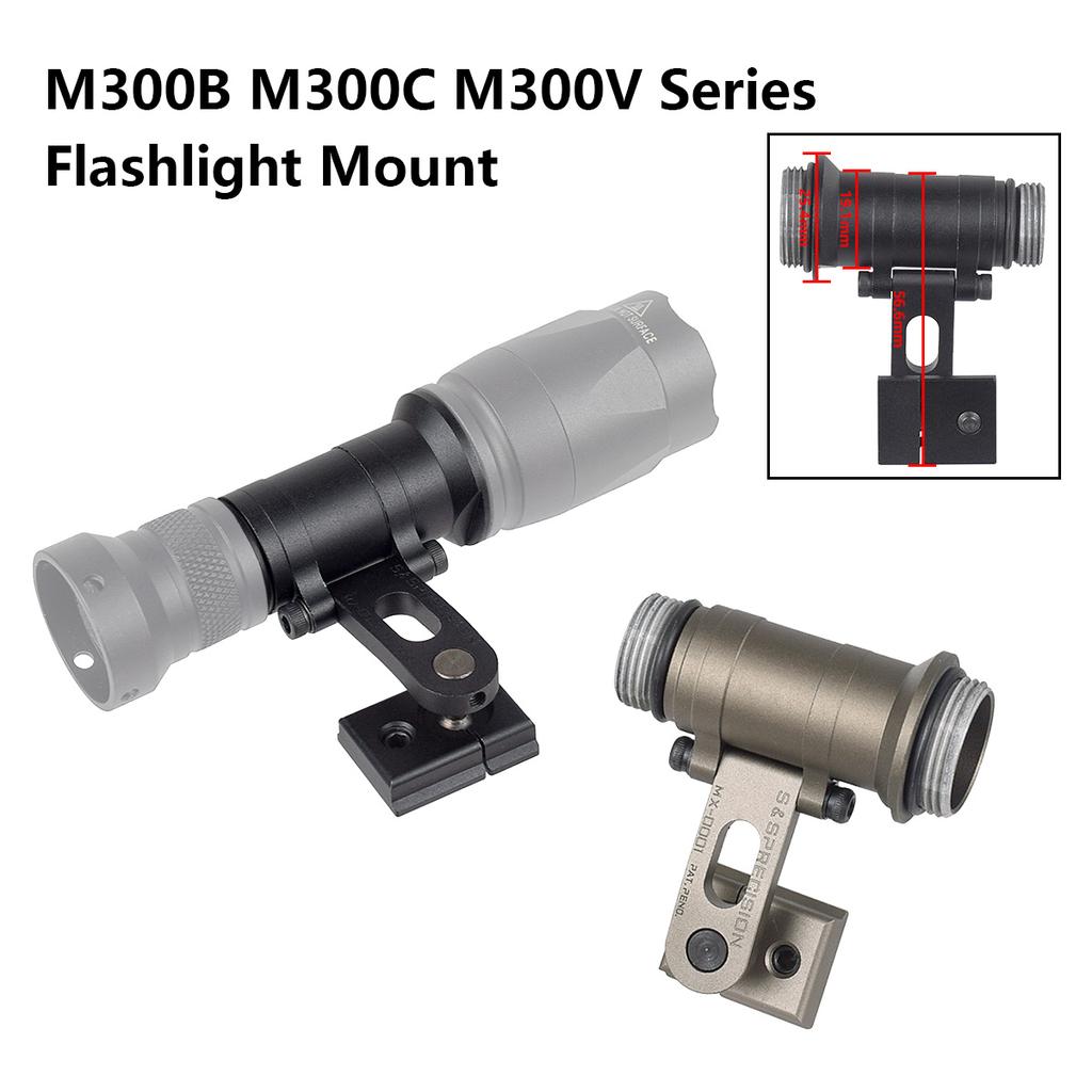 SS Precision MAX ARC Helmhalterung für SureFire M300 M300B M300C M300V Licht MICH2000 Fast Helm Seitenrail Taschenlampenhalterung