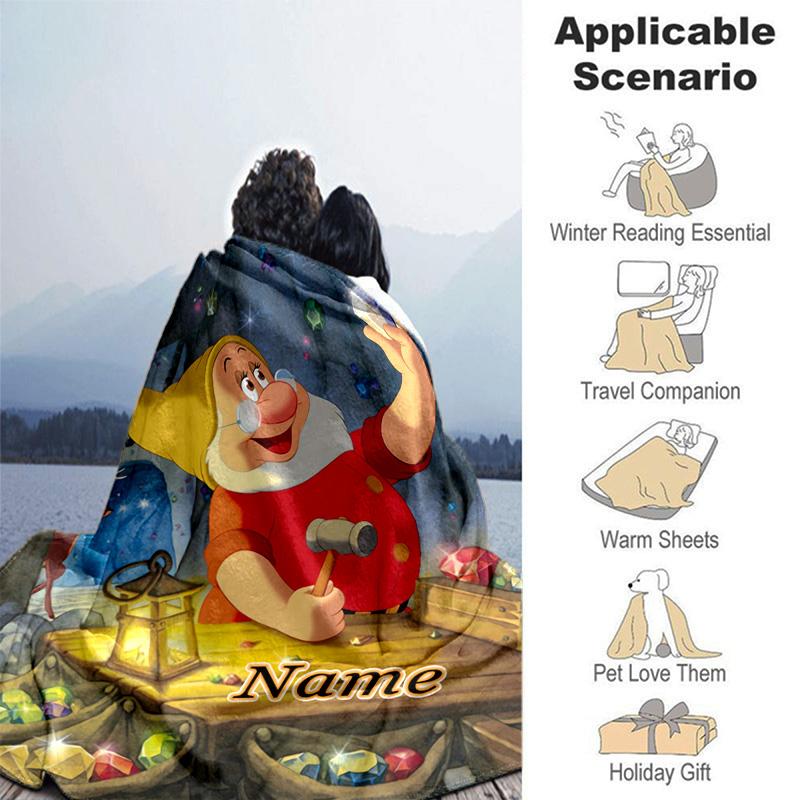 Custom 1pc Snow White's Royal Adventure Blanket, Soft And Comfortable Blanket, Casual Warm, Camping Travel Blanket, Good Birthday Gift Q9083