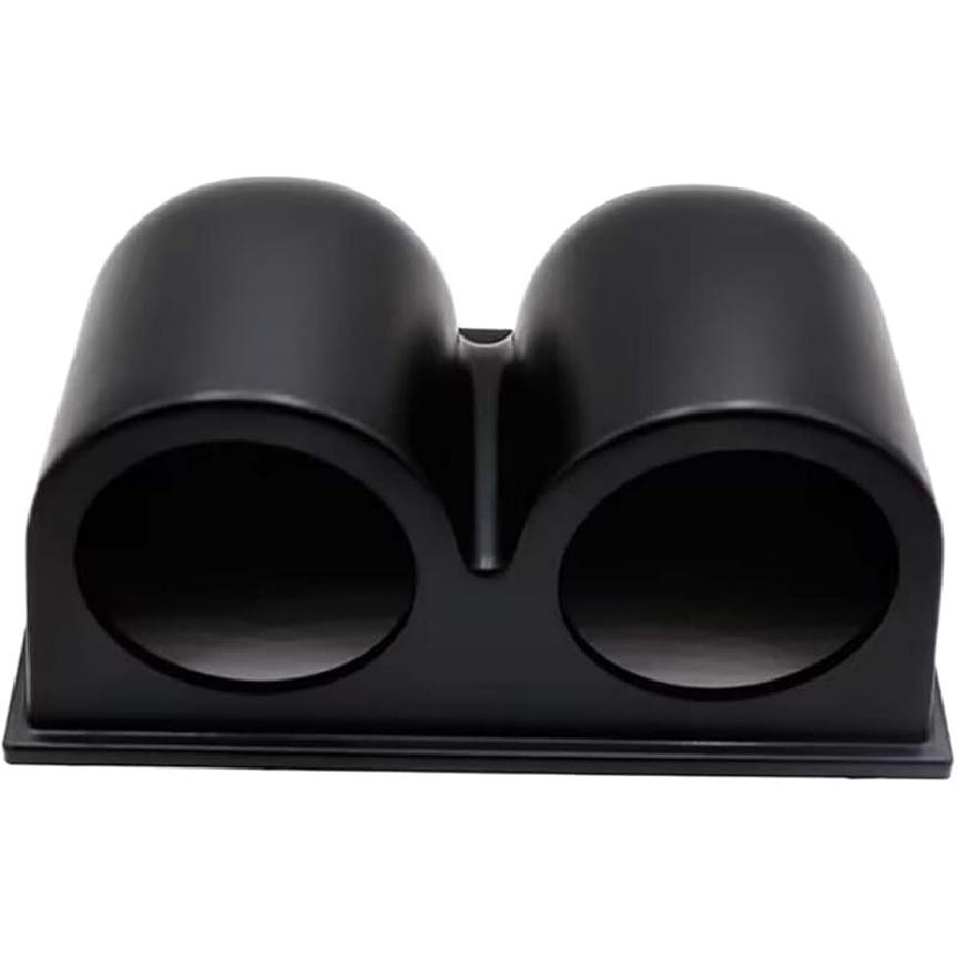 Universal Black 2" 52Mm Dual Hole Gauge Dashboard Pod, ABS Plastic Car Dash Meter Cup Gauge Pod Mount Holder, Fit Most Cars, Trucks, Boats(Two Hole)