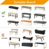 Machine Washable Benches Chair Covers Tear Resistant elasticitys Design Fit Up To 140cm For Living Room Office Use