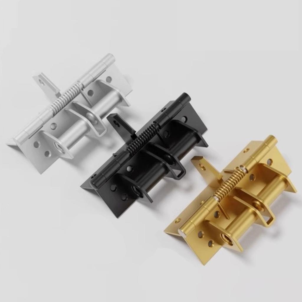 2Pcs 90 Degree Positioning Hinge Buffer Rebound Device Automatic Door Closing Device Spring Position Hinge Door Closer
