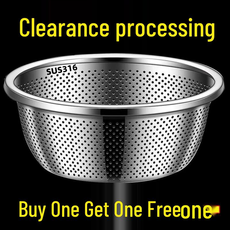 ZISIZ Food Grade Stainless Steel Drainer Basin