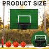 Trampoline Basketball Hoop Set with Mini Basketballs Universal for Backyard Game Accessory Easily Install Waterproof Portable