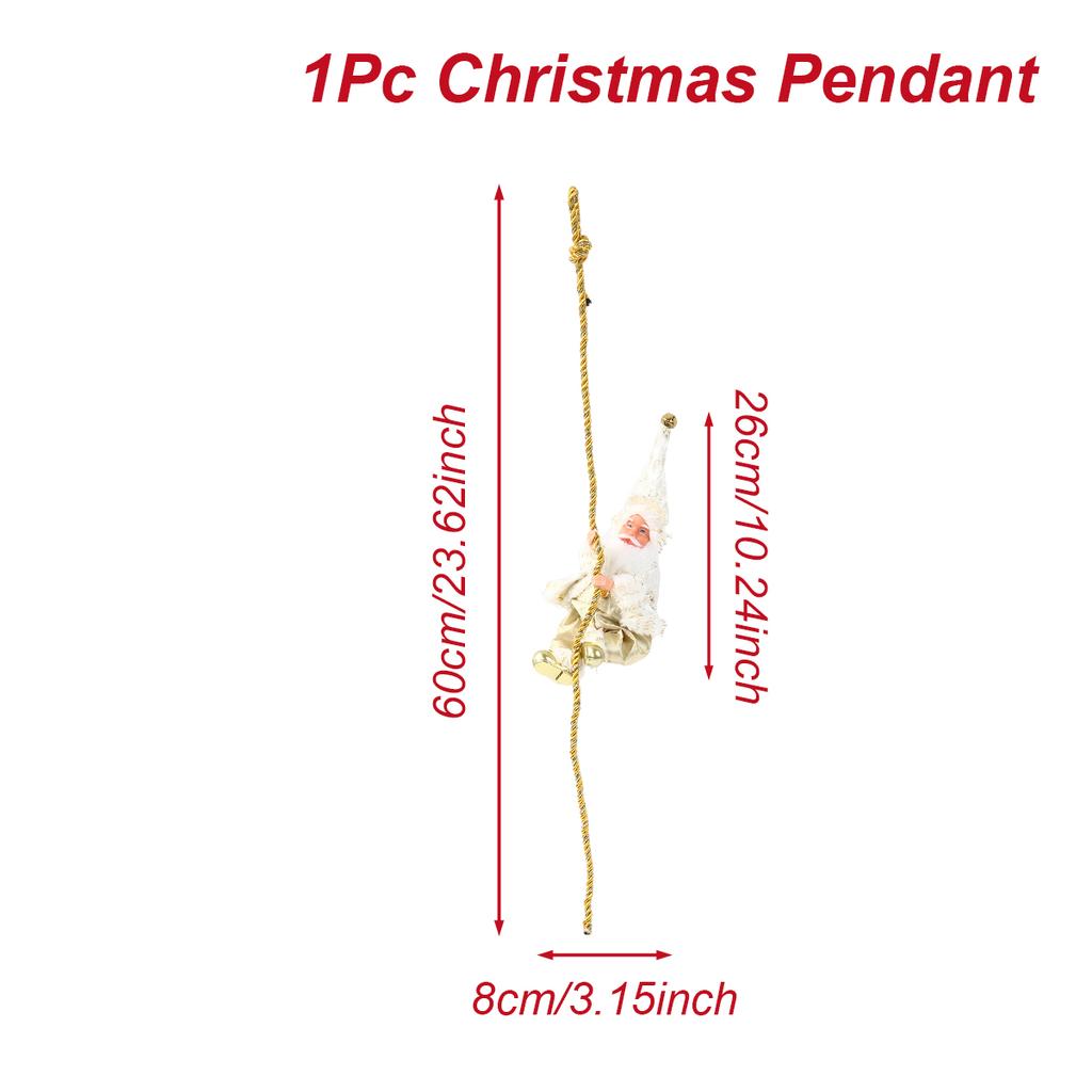 Santa Claus Climbing Ladder Pendant Merry Christmas Decoration For Home 2025 Navidad Cristmas Tree Ornament 2026 New Year Gift