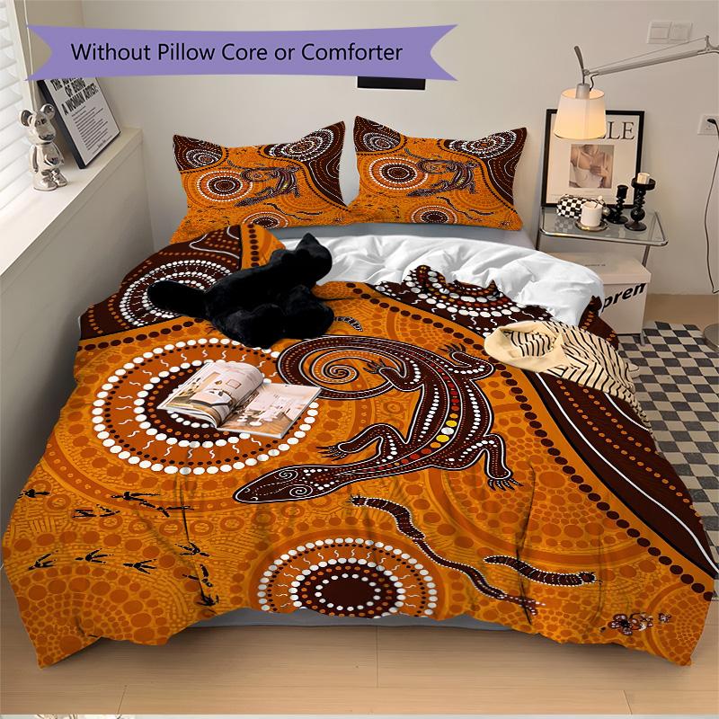 Aboriginal Art Print 3Pcs Bedding Setduvet Cover With 2 Bedropillowcase Home Birthday Gift