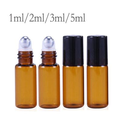 50KS 1ml 2ml 3ml 5ml 10ml Tenká skleněná rolka na lahvičce Olejové lahvičky s válečkovým kovovým/skleněným kuličkovým vzorkem Test Základní