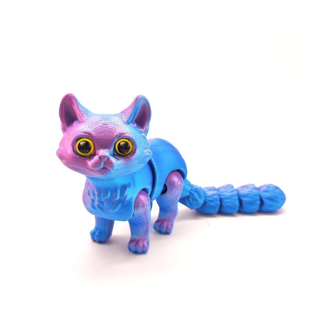 3D Printed Cute Kitten Desktop Ornament Model