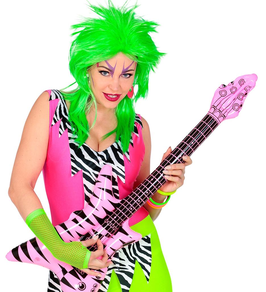 Neon Green Disco 80s Mesh Gloves