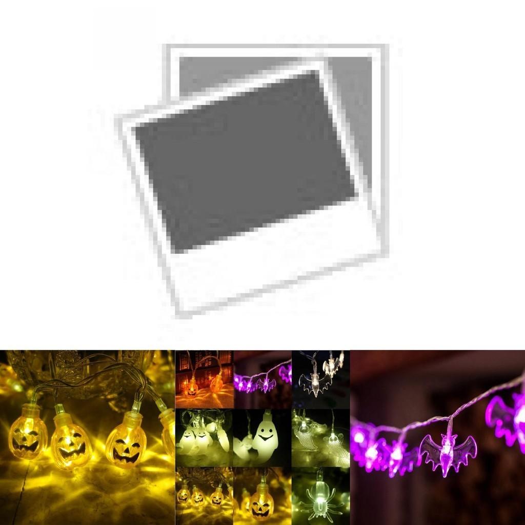 Enchanting Halloween Led String Lights Featuring Whimsical Pumpkins Spiders Skeletons For Festive Window Decor