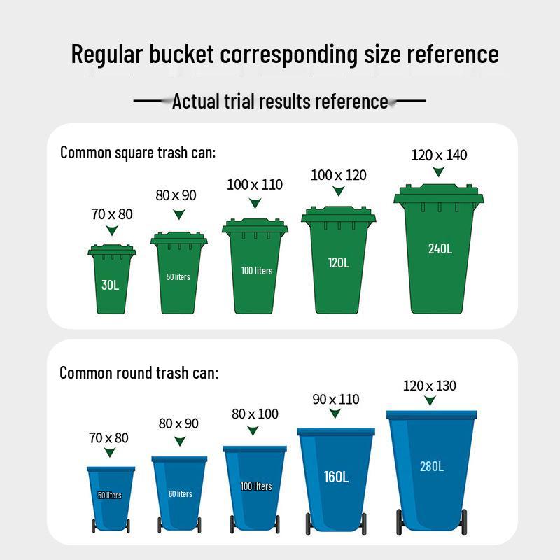 Extra Große Verdickte Schwarze Müllsäcke für Gewerbe-, Hotel- und Haushaltsgebrauch