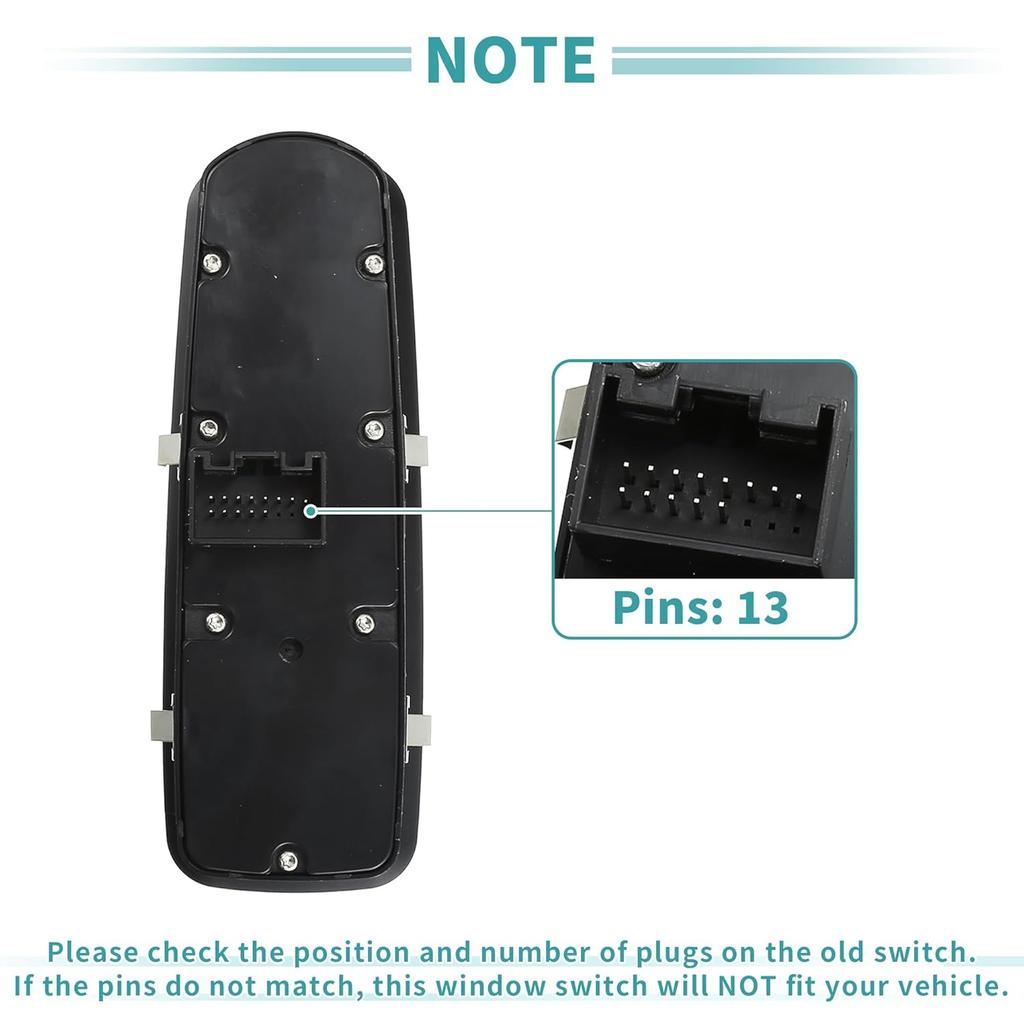 ACROPIX Front Left Driver Side Power Window Switch Window Control Switch Fit for Porsche Cayenne 2011-2014 for Porsche Panamera 2010-2015