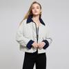 Tatu Color-Block Retro Quilted Short Padded Jacket