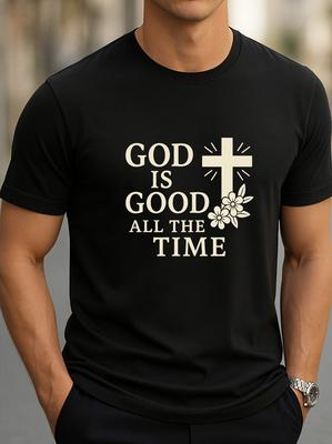 God Is Good All the Time T-Shirt Inspirational Christian Graphic Tee Unisex Tee