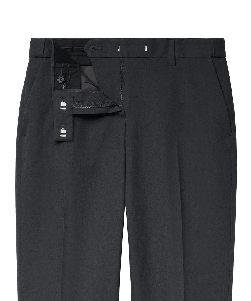 MUSINSA STANDARD WOMAN Women'S Slim Straight Hidden Banding Slacks [Gray]