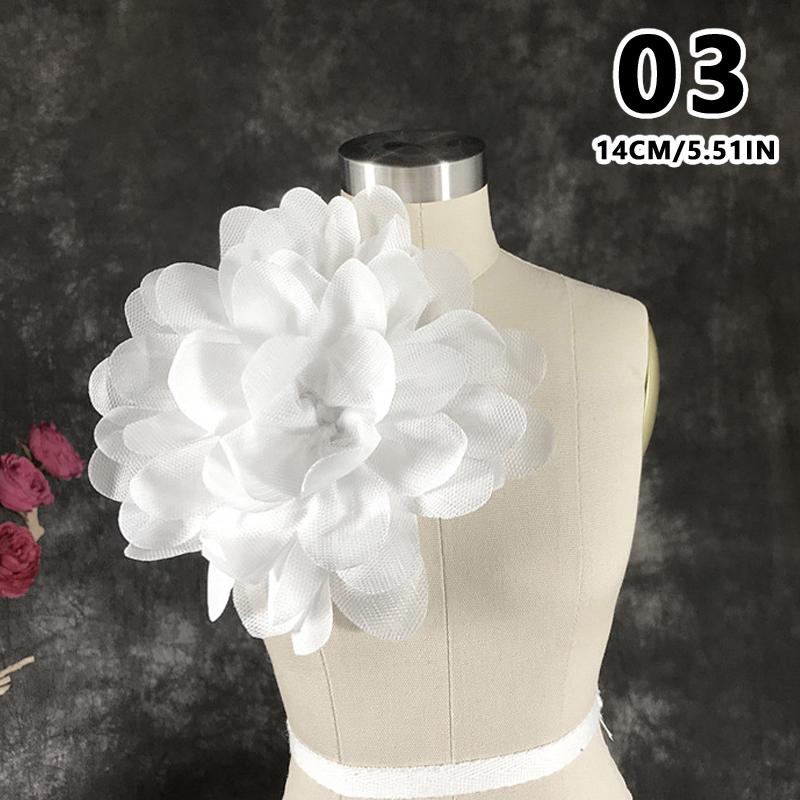 Applicazione Fiore 3D Grande Patch Applicazione per Abiti da Donna Spilla di Lusso di Design Accessorio Spalla Sposa da Palcoscenico