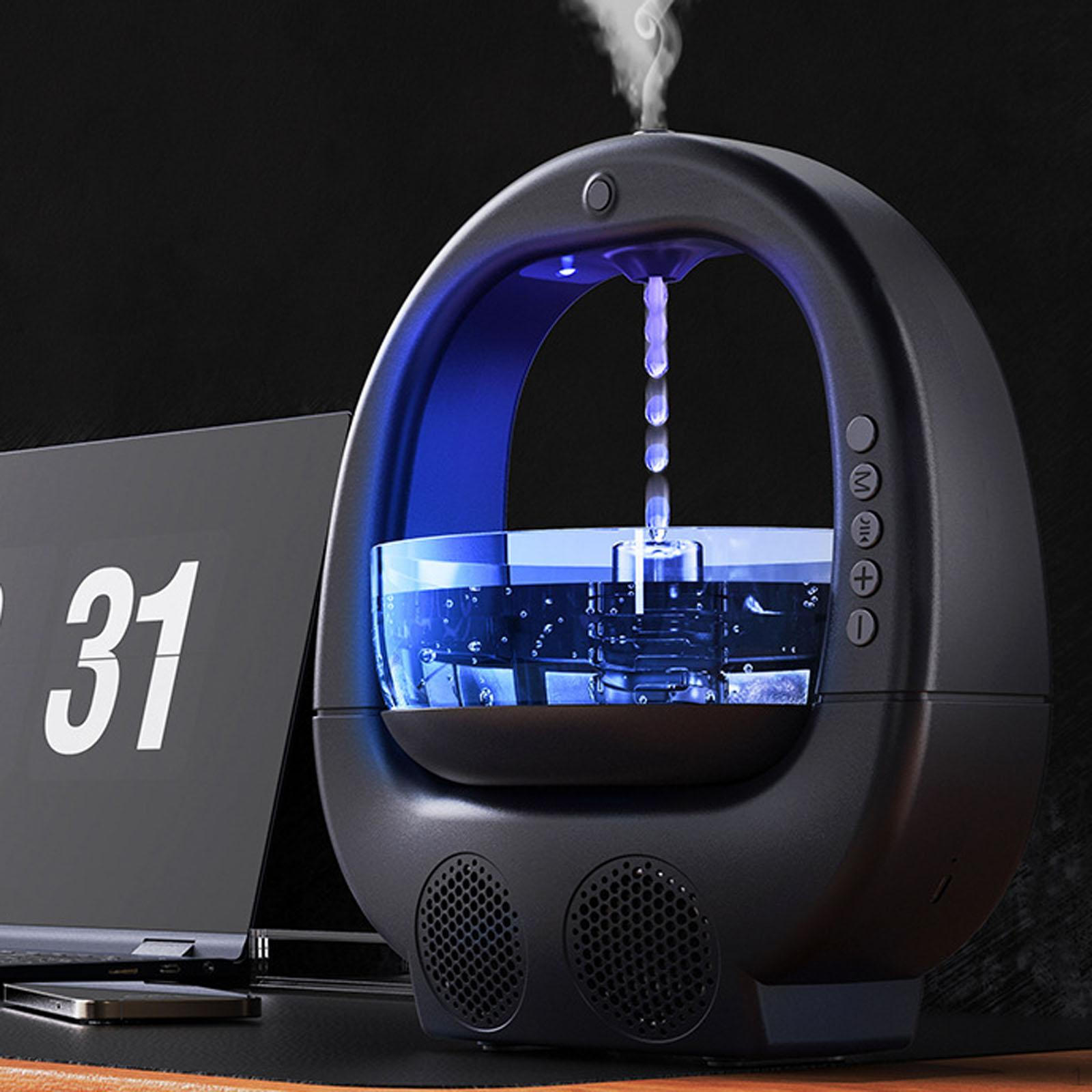 

Увлажнитель для спальни, Антигравитационный домашний увлажнитель с каплями воды чёрный