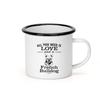 Vintage Large Capacity Enamel Mug Blank Heat Transfer Printing Gift Cup