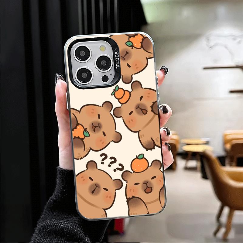 Funny Capybara Cartoon Cute Soft Phone Case for iPhone 15 16 17 Pro Max 17Air 16E 14 Plus 13 12 Mini Shockproof Cover Back Shell