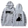 Ghost Graphic Cartoon Japanese Anime Print Pattern Hooded Sweater Male Hoodie Casual Hip-Hop Top